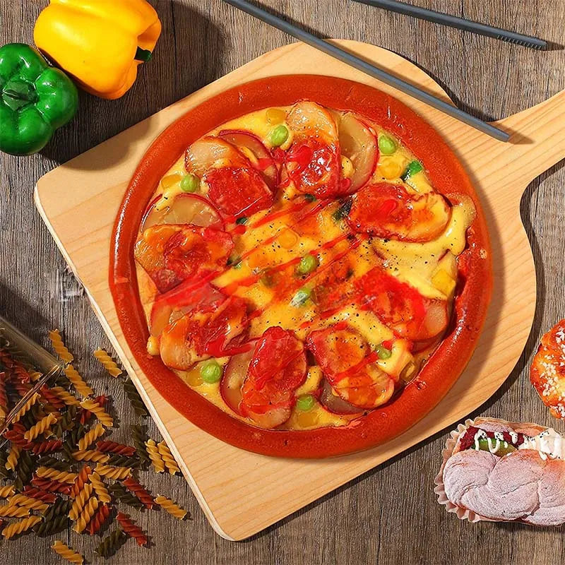 Wood Pizza Board Bread Platter Cheese Plate Cutting Paddle Butcher Block Pizza Cooking Butter Charcuterie Serving Tray Dish Tool