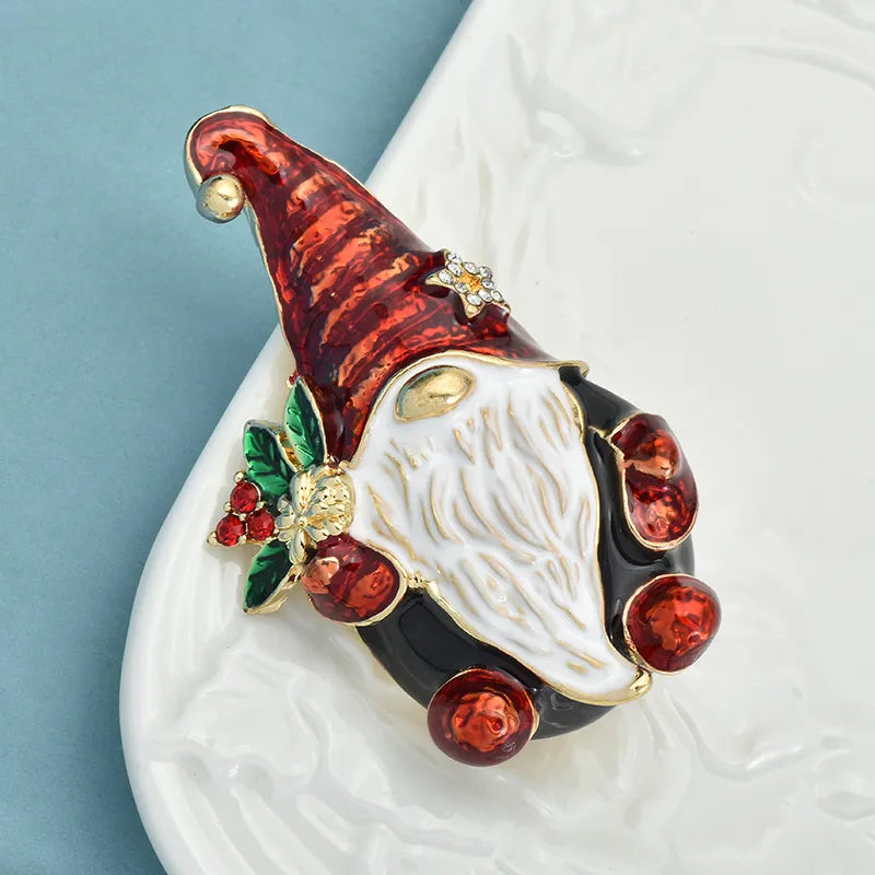 Wuli&baby offers a Lovely Santa Claus Brooch, perfect for a festive and special addition to any ensemble.