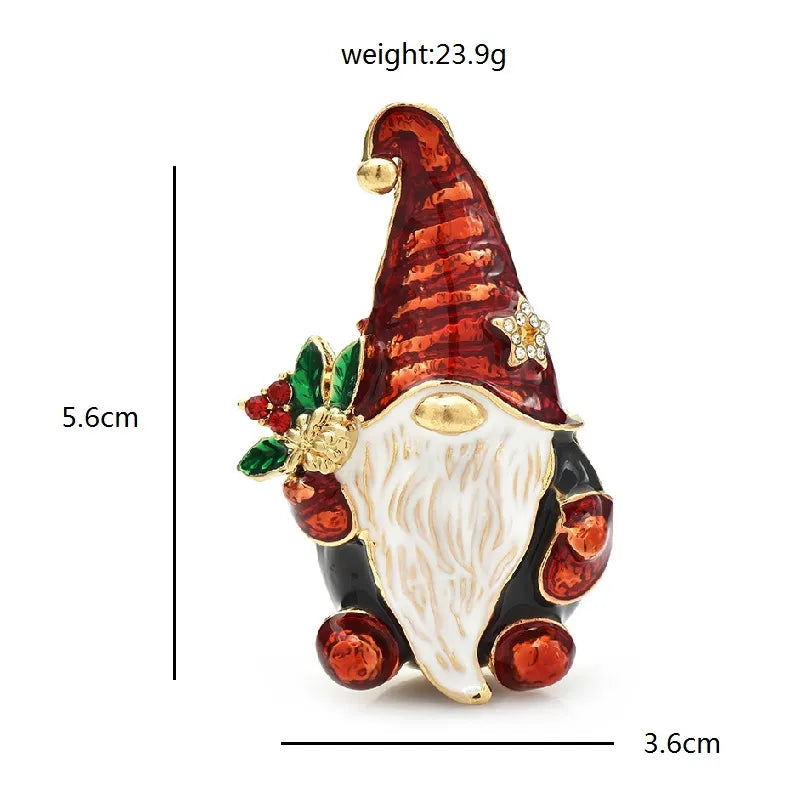 Wuli&baby offers a Lovely Santa Claus Brooch, perfect for a festive and special addition to any ensemble.