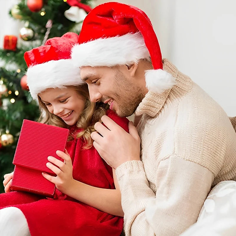 Christmas Santa hats for grown-ups and the littles—Festive 'n' plushy and perfect for the holidays!