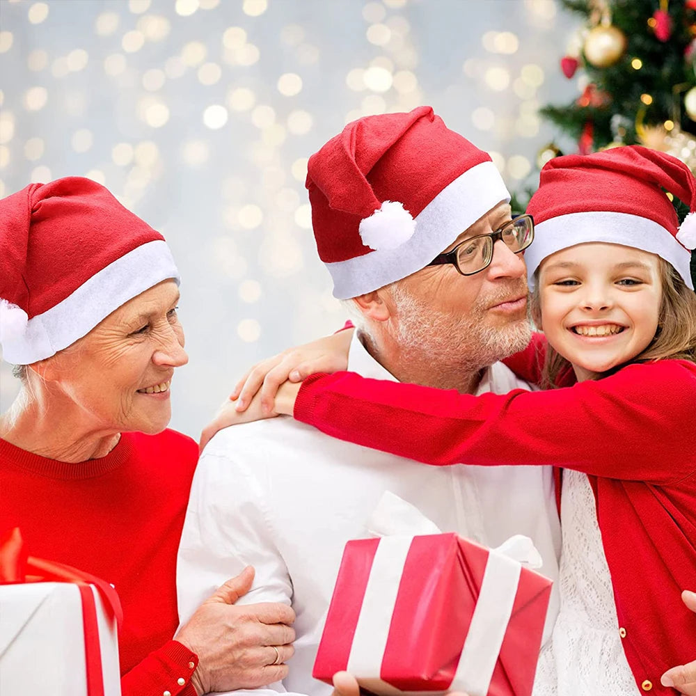 Christmas Santa hats for grown-ups and the littles—Festive 'n' plushy and perfect for the holidays!